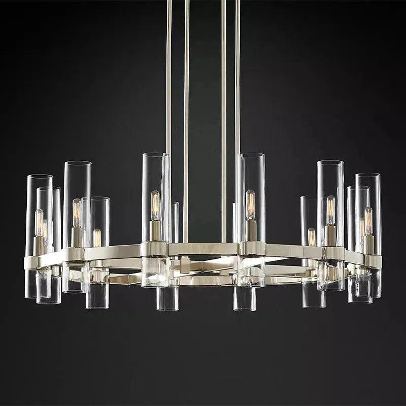 Lavelle Round Glass Chandelier 36" - GILDLAMPS