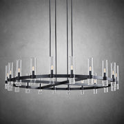 Lavelle Round Glass Chandelier 60" - GILDLAMPS