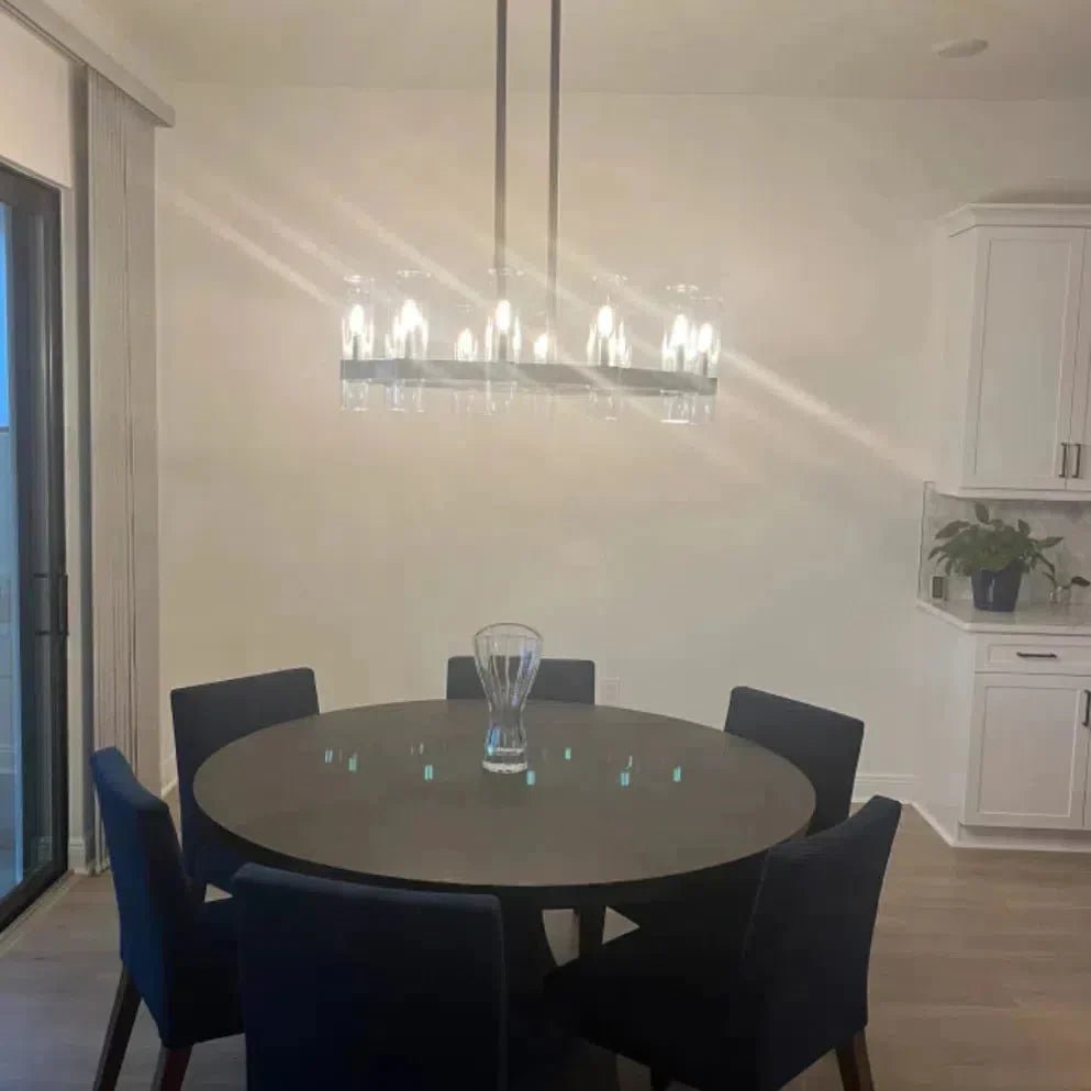 Lavelle Round Glass Chandelier 60" - GILDLAMPS