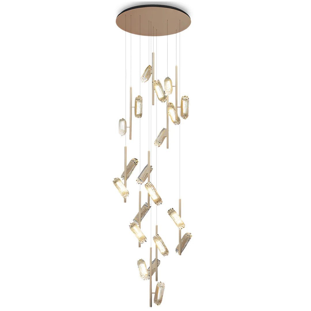 LED Staircase Chandelier Luxury Acrylic Ceiling Light - GILDLAMPS