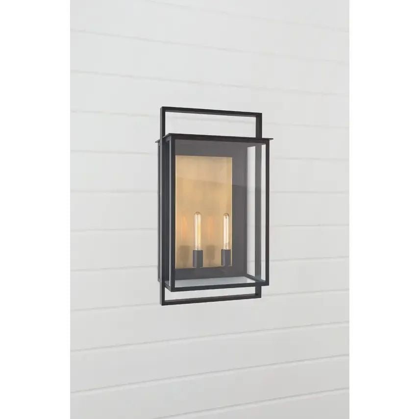 Leicester 2-Light Lantern Wall Sconce Outdoor - GILDLAMPS