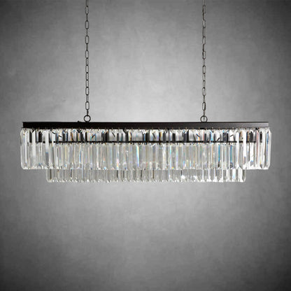 Leyland Tiered Rectangular Chandelier - GILDLAMPS
