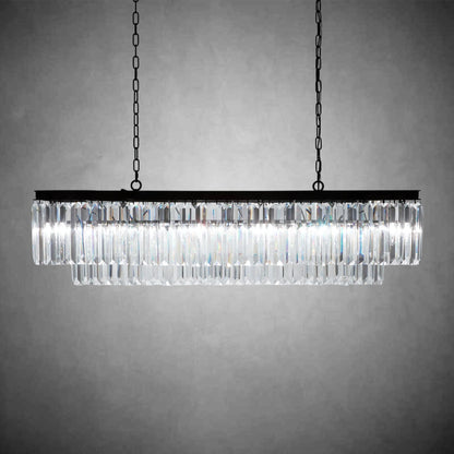 Leyland Tiered Rectangular Chandelier - GILDLAMPS