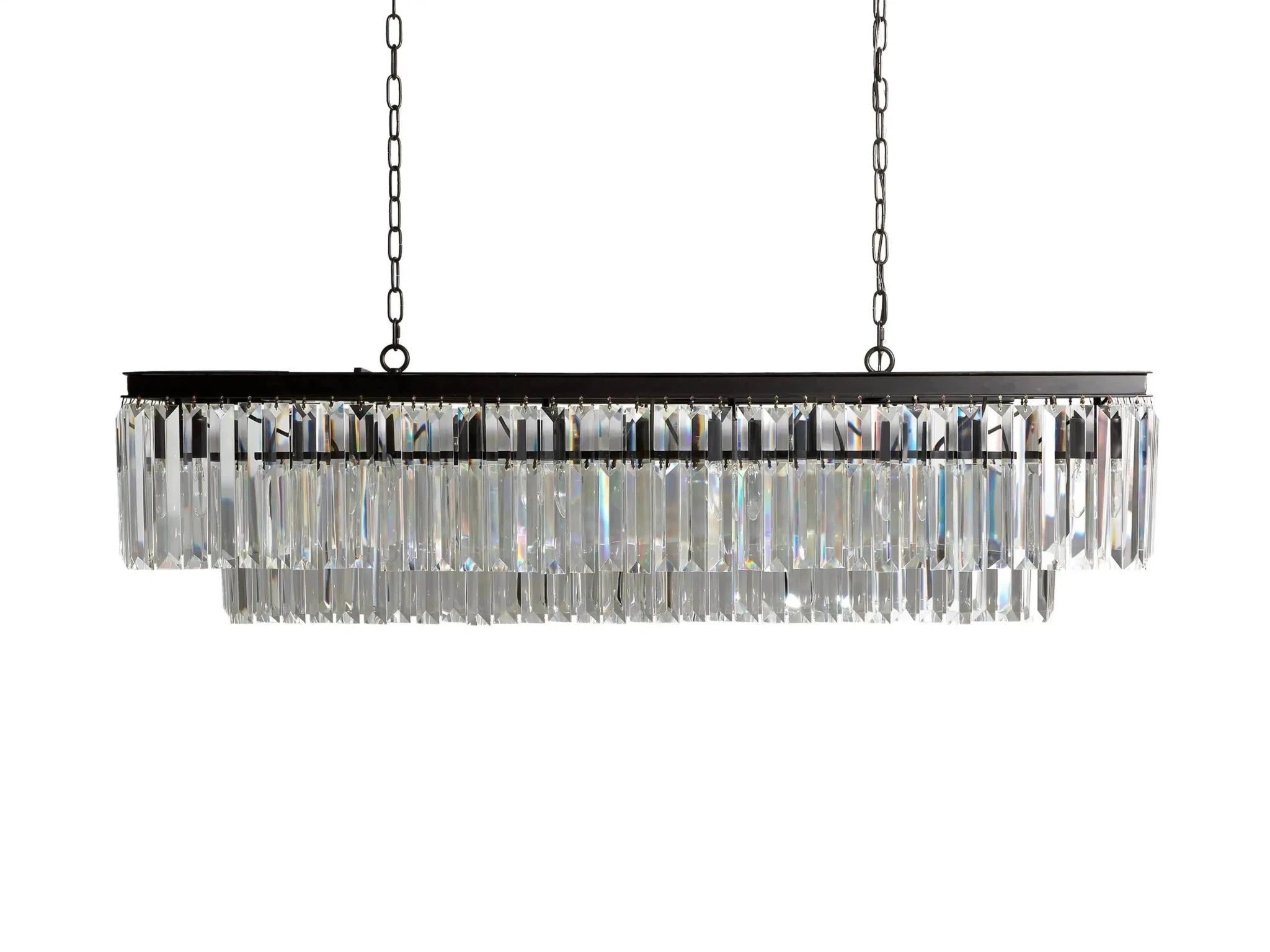 Leyland Tiered Rectangular Chandelier - GILDLAMPS