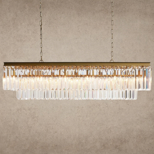 Leyland Tiered Rectangular Chandelier - GILDLAMPS