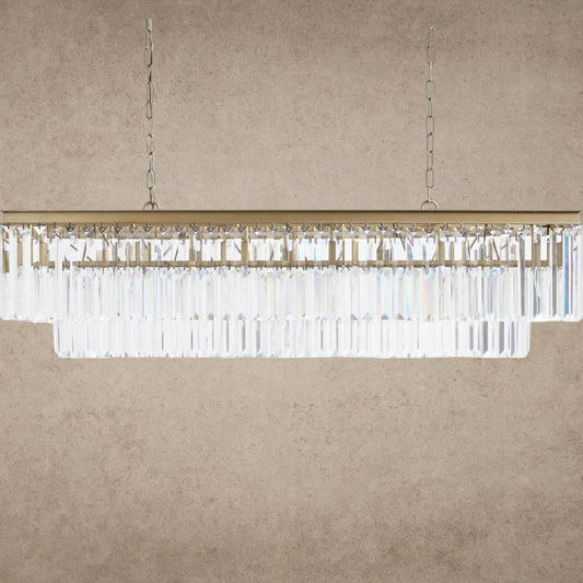 Leyland Tiered Rectangular Chandelier - GILDLAMPS