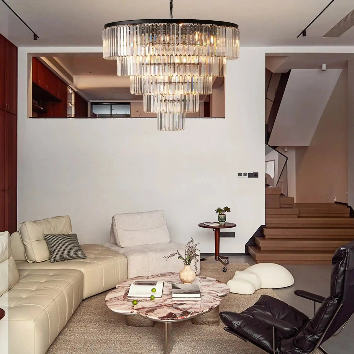 Leyland Tiered Round Chandelier - GILDLAMPS