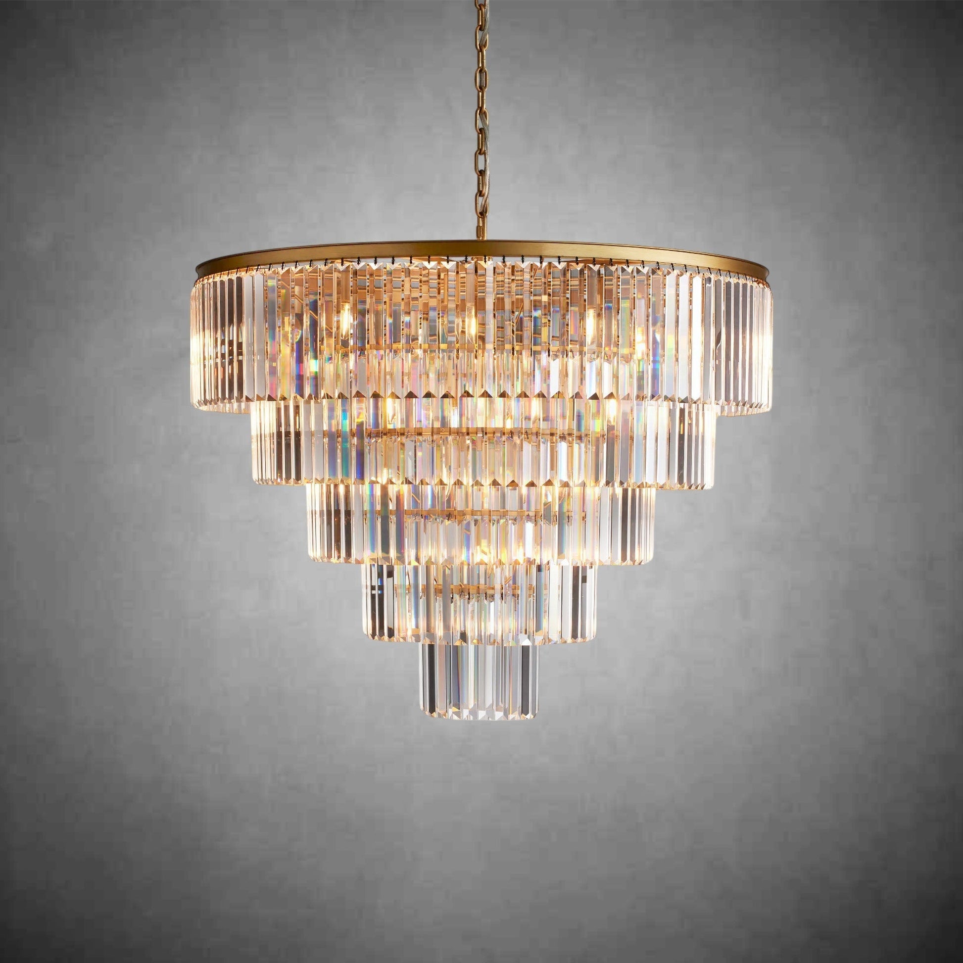 Leyland Tiered Round Chandelier - GILDLAMPS