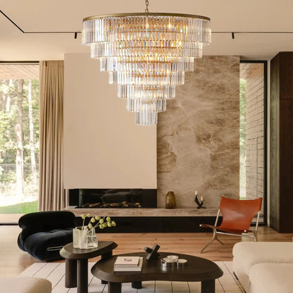 Leyland Tiered Round Chandelier - GILDLAMPS