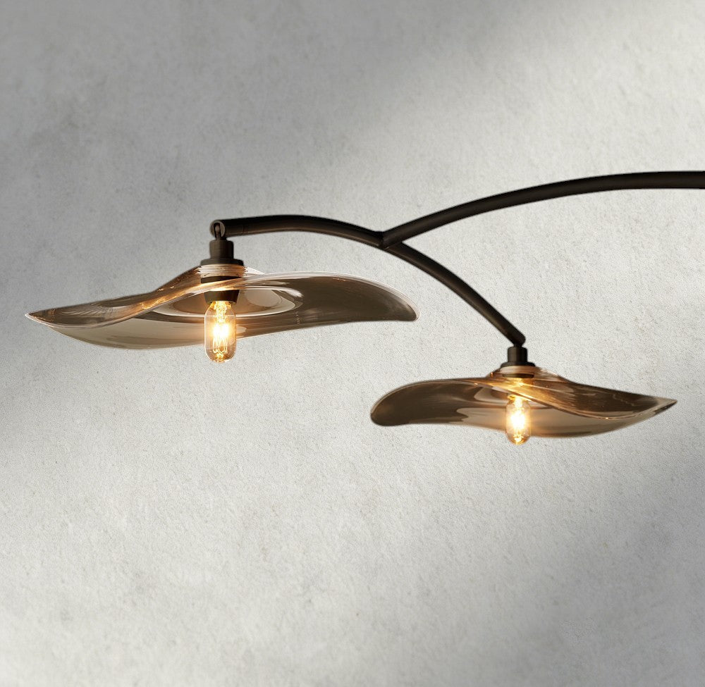Lily Clear Glass Linear Chandelier - GILDLAMPS