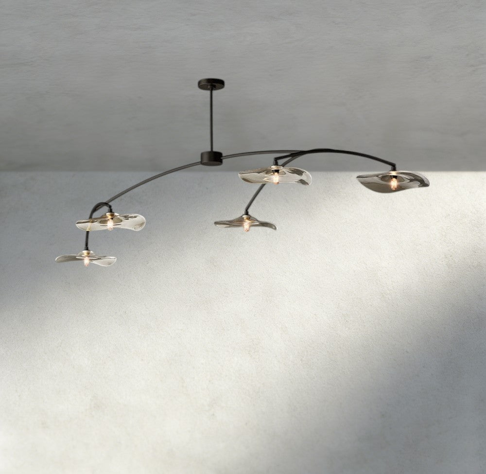 Lily Clear Glass Linear Chandelier - GILDLAMPS