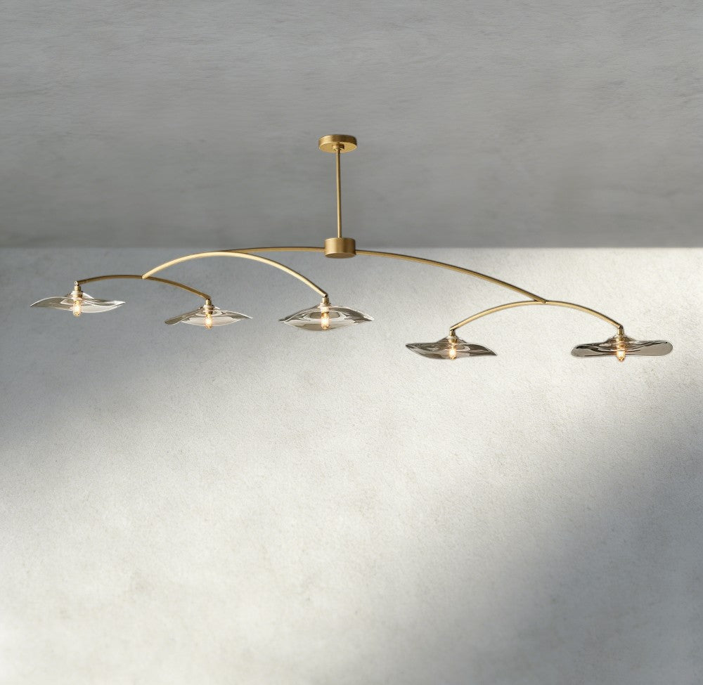Lily Clear Glass Linear Chandelier - GILDLAMPS