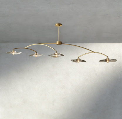 Lily Clear Glass Linear Chandelier - GILDLAMPS
