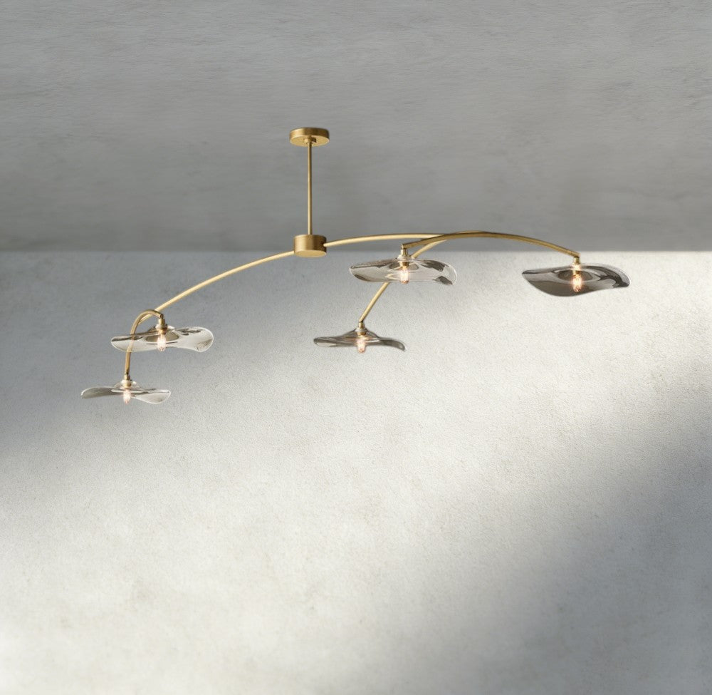 Lily Clear Glass Linear Chandelier - GILDLAMPS