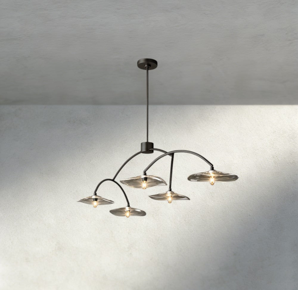 Lily Clear Glass Linear Chandelier - GILDLAMPS