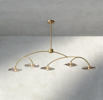 Lily Clear Glass Linear Chandelier - GILDLAMPS
