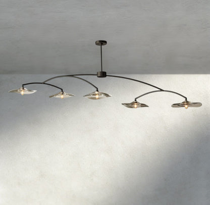 Lily Clear Glass Linear Chandelier - GILDLAMPS
