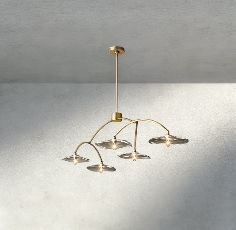 Lily Clear Glass Linear Chandelier - GILDLAMPS