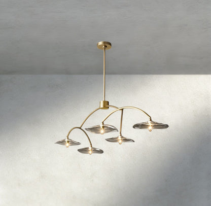 Lily Clear Glass Linear Chandelier - GILDLAMPS