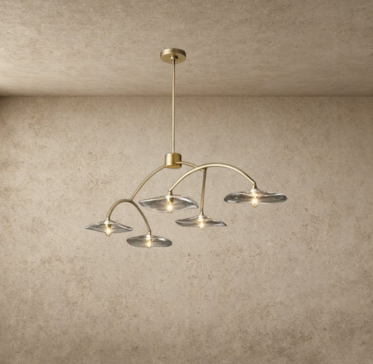 Lily Clear Glass Linear Chandelier - GILDLAMPS