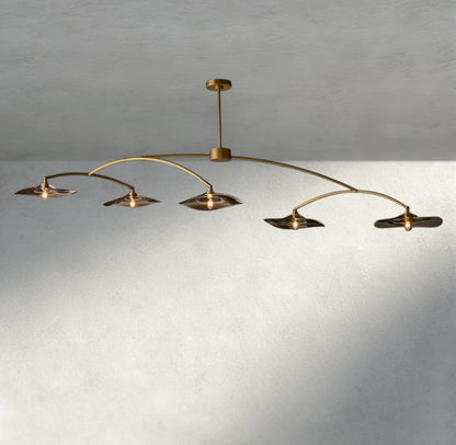 Lily Smoke Glass Linear Chandelier - GILDLAMPS