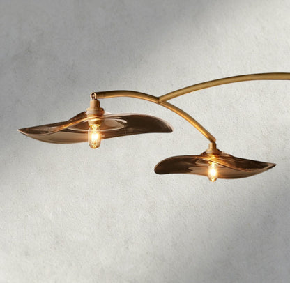 Lily Smoke Glass Linear Chandelier - GILDLAMPS