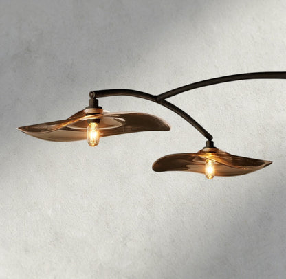 Lily Smoke Glass Linear Chandelier - GILDLAMPS