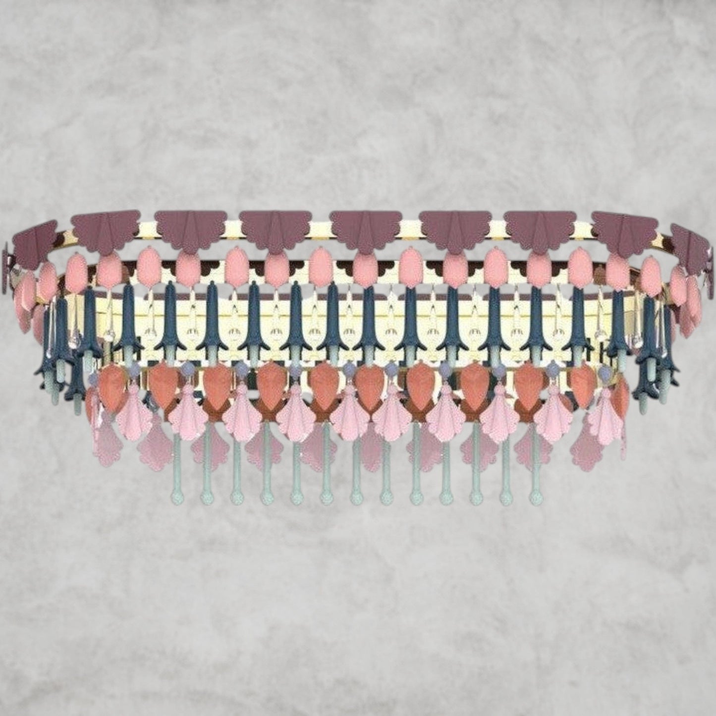 Lladro Seasons Oval Chandelier