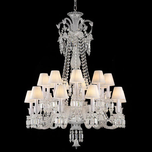Long Neck Zenith Cristalloire Crystal Chandelier - GILDLAMPS