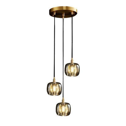 Long Spiral Cubes Crystal Chandelier for Staircase - GILDLAMPS