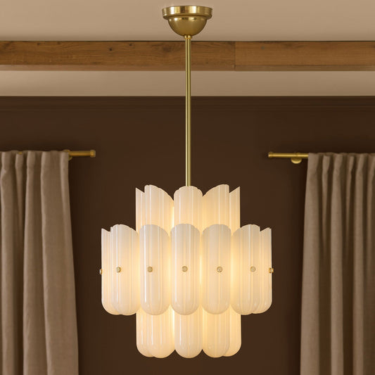 Lorna LED Double Tier Chandelier 25" 35" 46" - GILDLAMPS