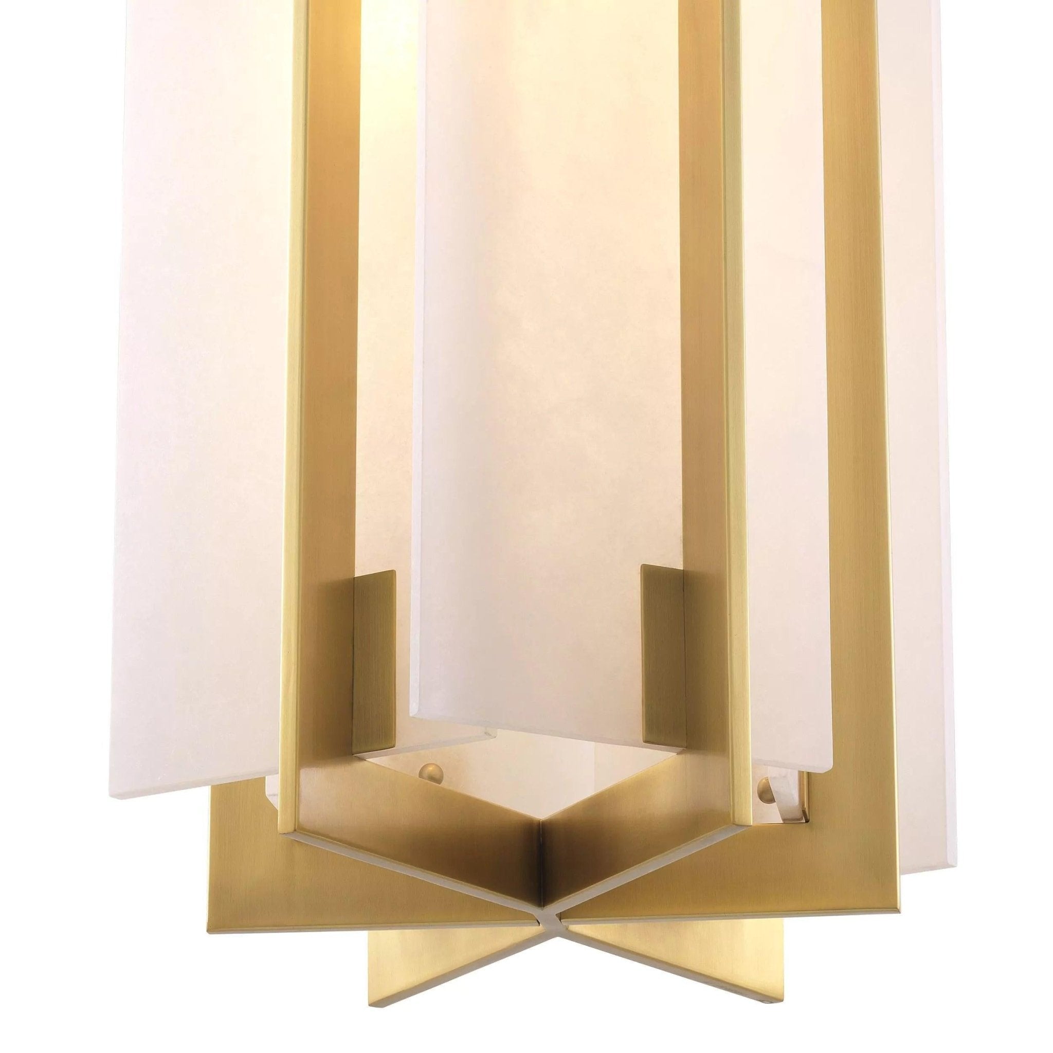 Lugano Modern Brass Alabaster Chandelier - (Antique Brass Finish | Alabaster) - GILDLAMPS