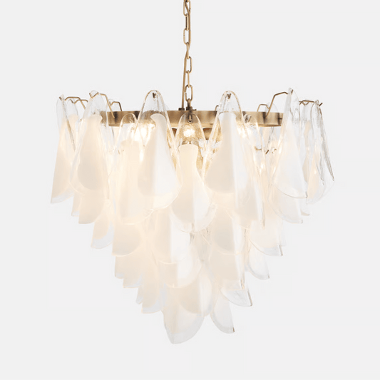Lunara White Murano Chandelier - GILDLAMPS