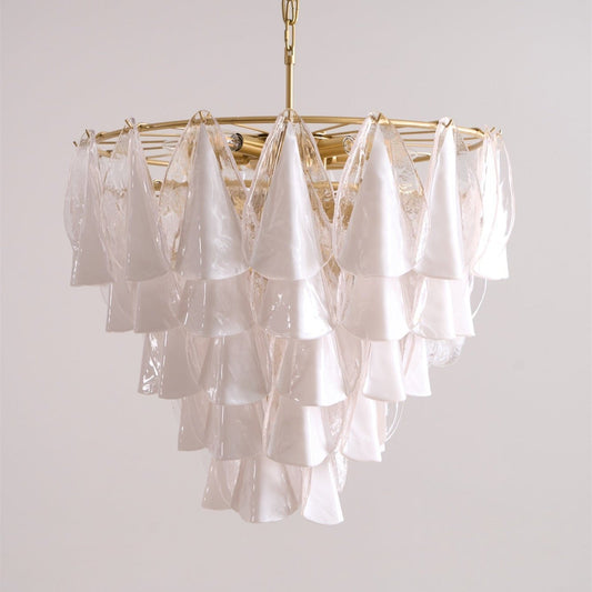 Lunara White Murano Chandelier - GILDLAMPS