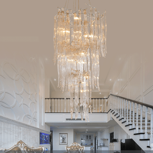 Luxury Crystal Branch Chandelier For Staircase - GILDLAMPS