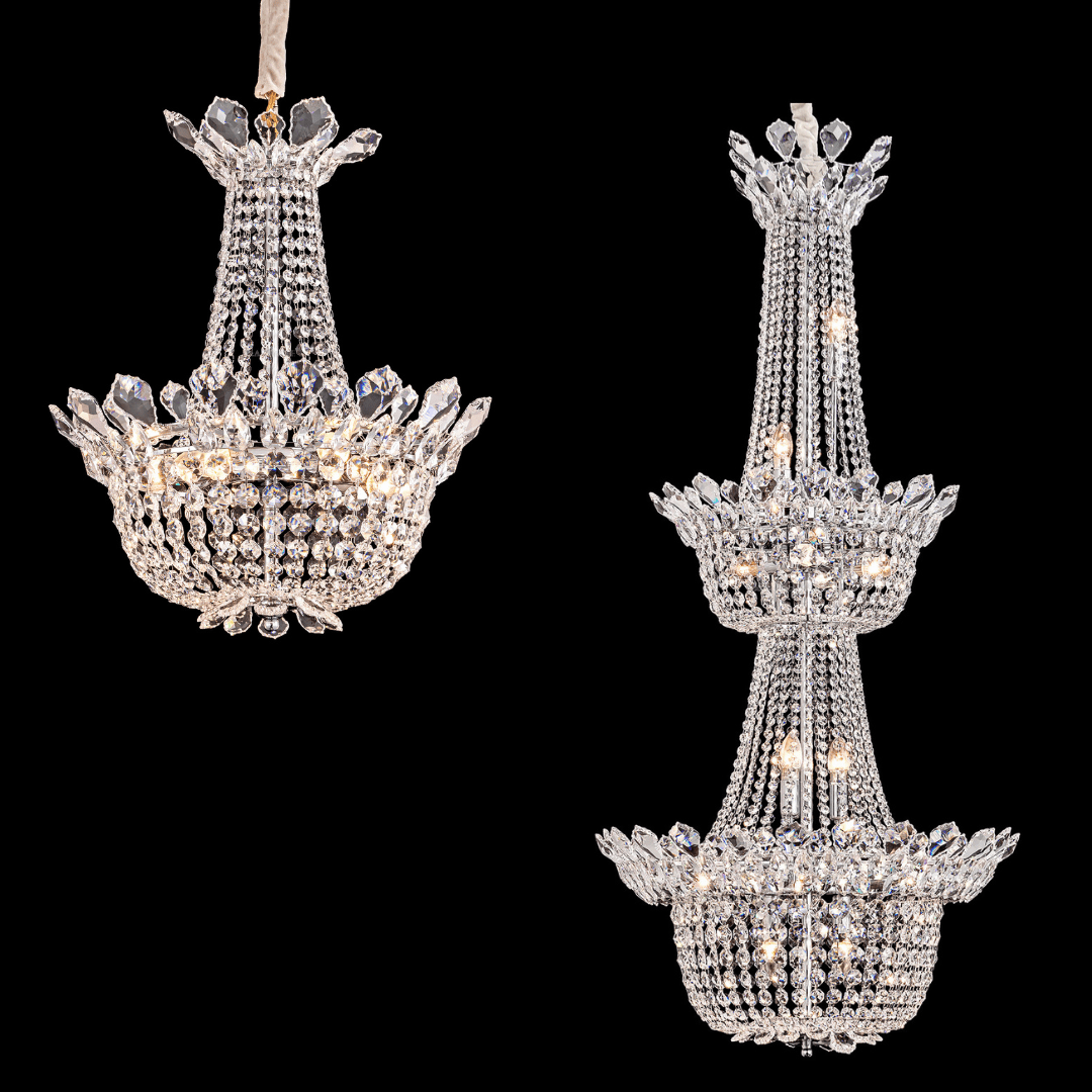 Luxury Empire Branch Crystal Chandelier Pendant Light for Entryway and Foyer - GILDLAMPS