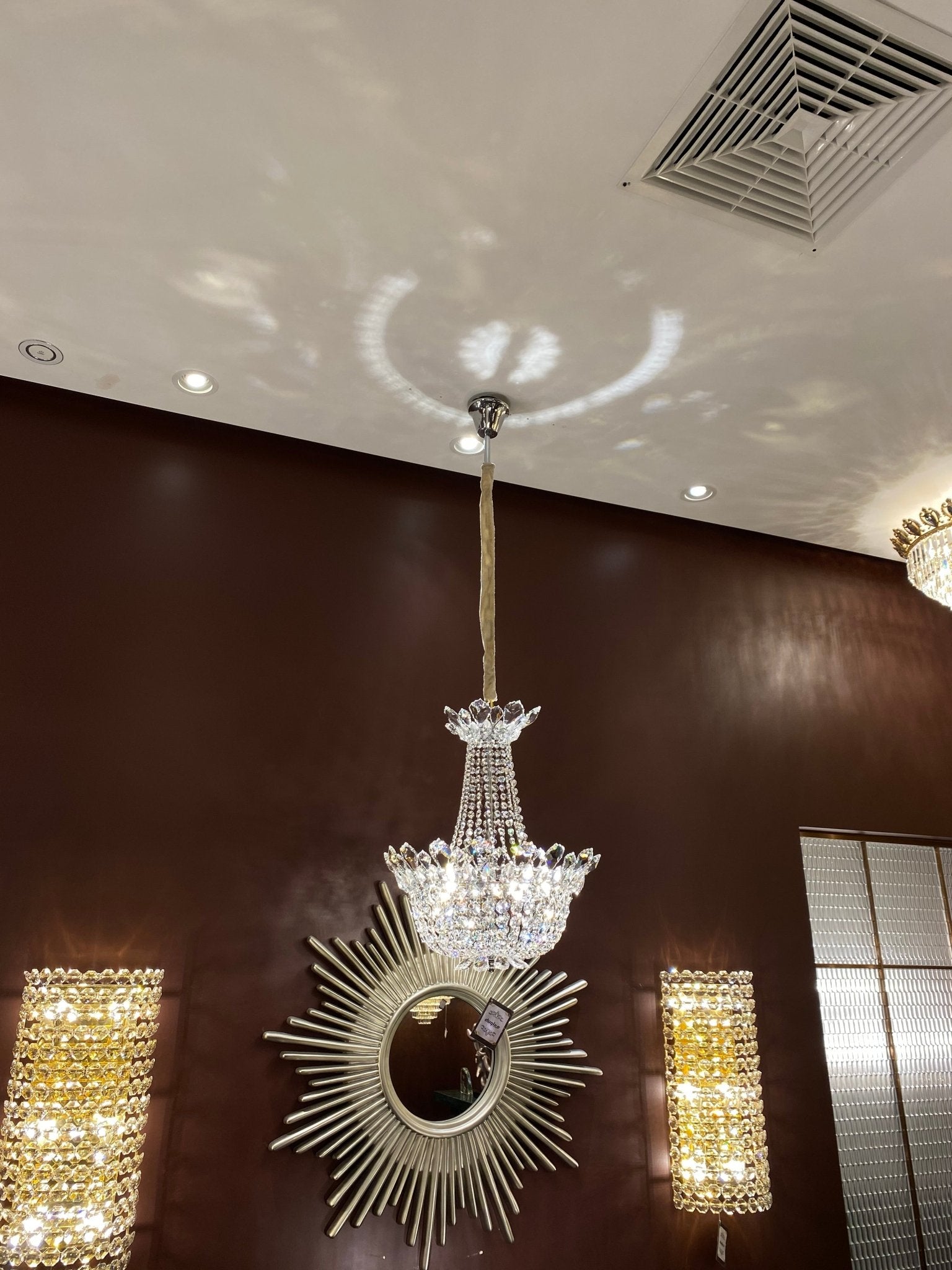 Luxury Empire Branch Crystal Chandelier Pendant Light for Entryway and Foyer - GILDLAMPS