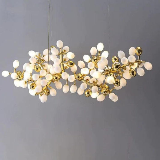 Luxury Escamoles Modern Linear Grape Chandelier - GILDLAMPS
