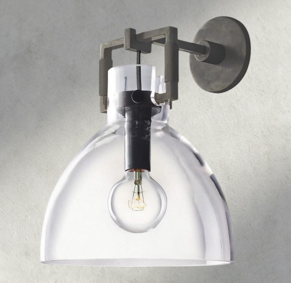 MACHUNST GLASS CLOCHE SCONCE 8", 10" - GILDLAMPS
