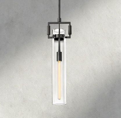 Machunst Glass Cylinder Pendant 12", 22" - GILDLAMPS