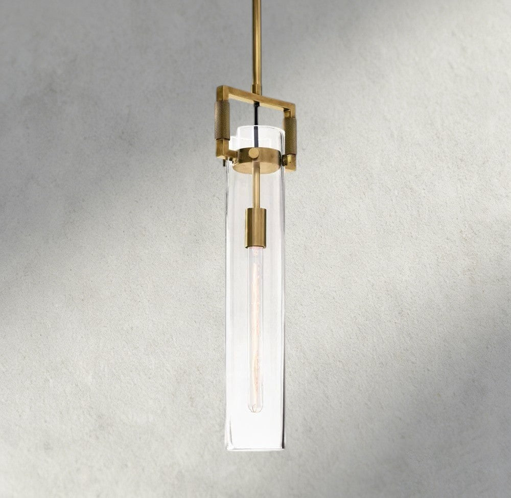 Machunst Glass Cylinder Pendant 12", 22" - GILDLAMPS