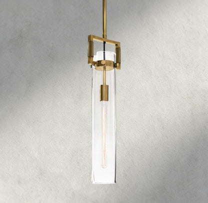 Machunst Glass Cylinder Pendant 12", 22" - GILDLAMPS