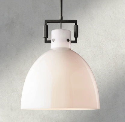 MACHUNST MILK GLASS CLOCHE PENDANT 10", 14", 18" - GILDLAMPS