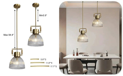 MACHUNST PRISMATIC CLOCHE PENDANT 10", 14", 18" - GILDLAMPS