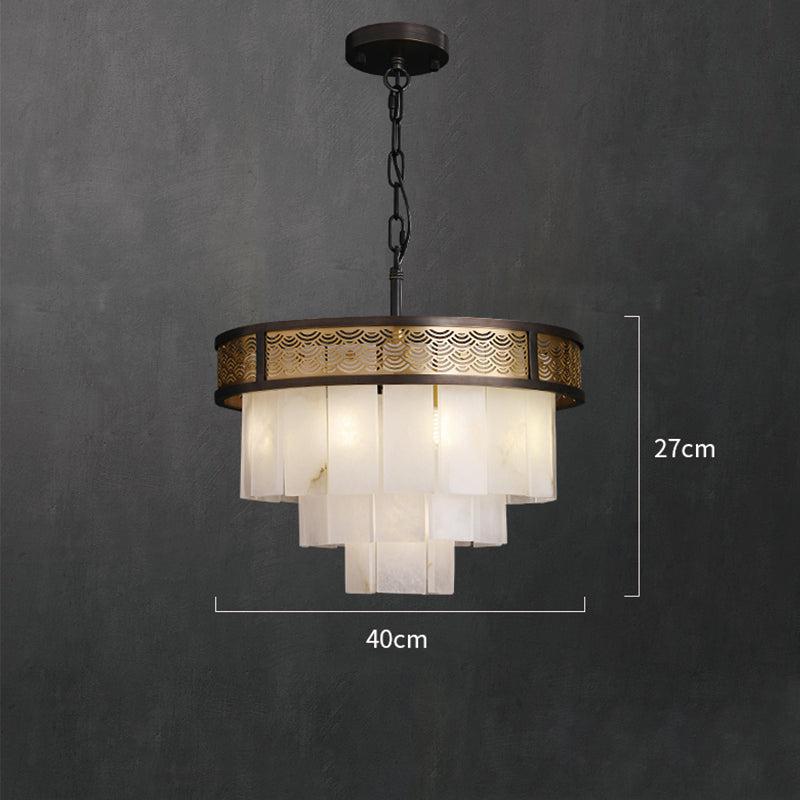 Marble Alabaster Lorry Multi-layer Classic Chandelier - GILDLAMPS