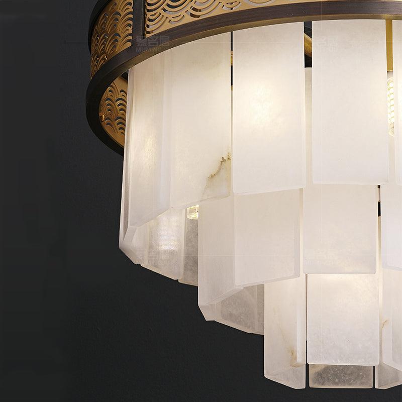 Marble Alabaster Lorry Multi-layer Classic Chandelier - GILDLAMPS