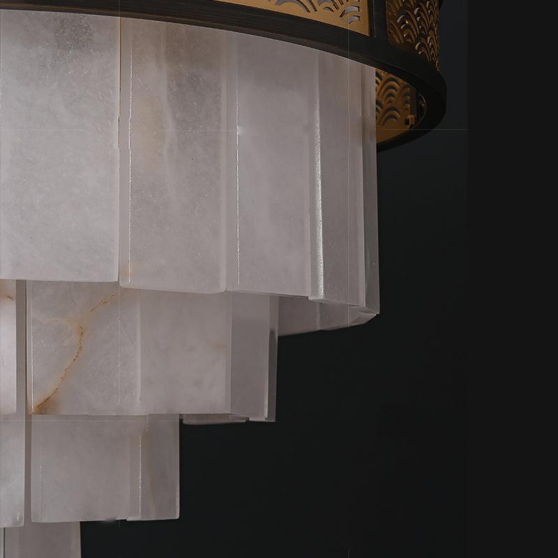 Marble Alabaster Lorry Multi-layer Classic Chandelier - GILDLAMPS