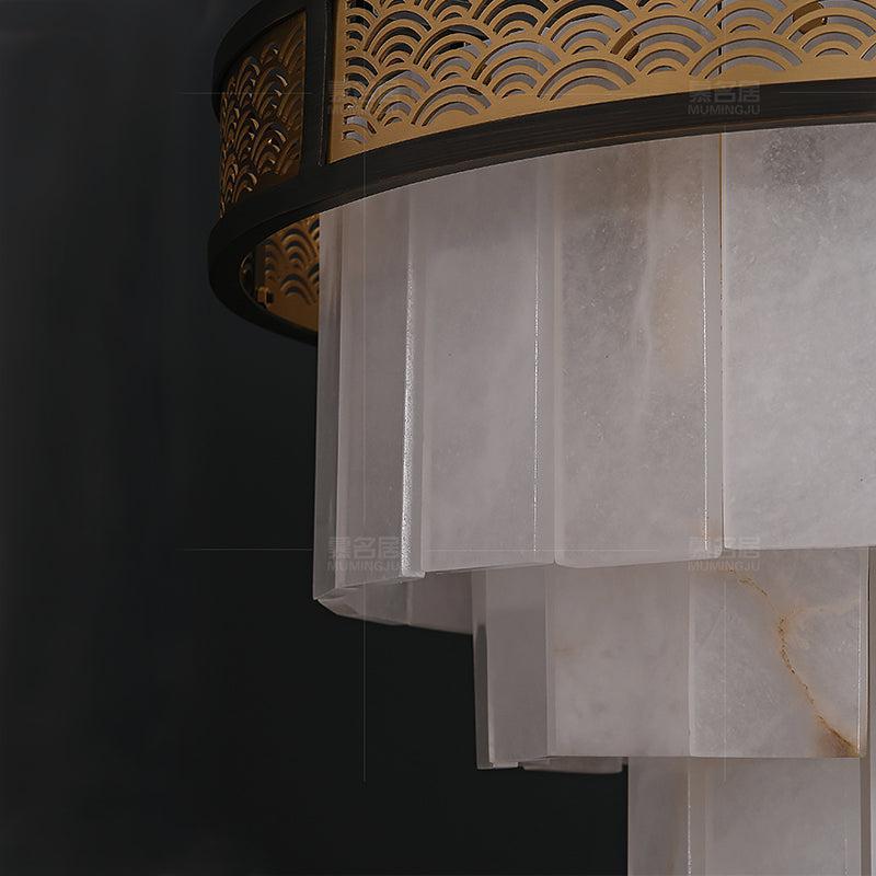 Marble Alabaster Lorry Multi-layer Classic Chandelier - GILDLAMPS
