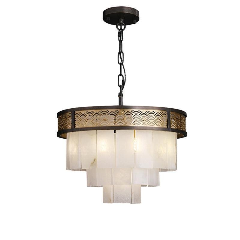 Marble Alabaster Lorry Multi-layer Classic Chandelier - GILDLAMPS