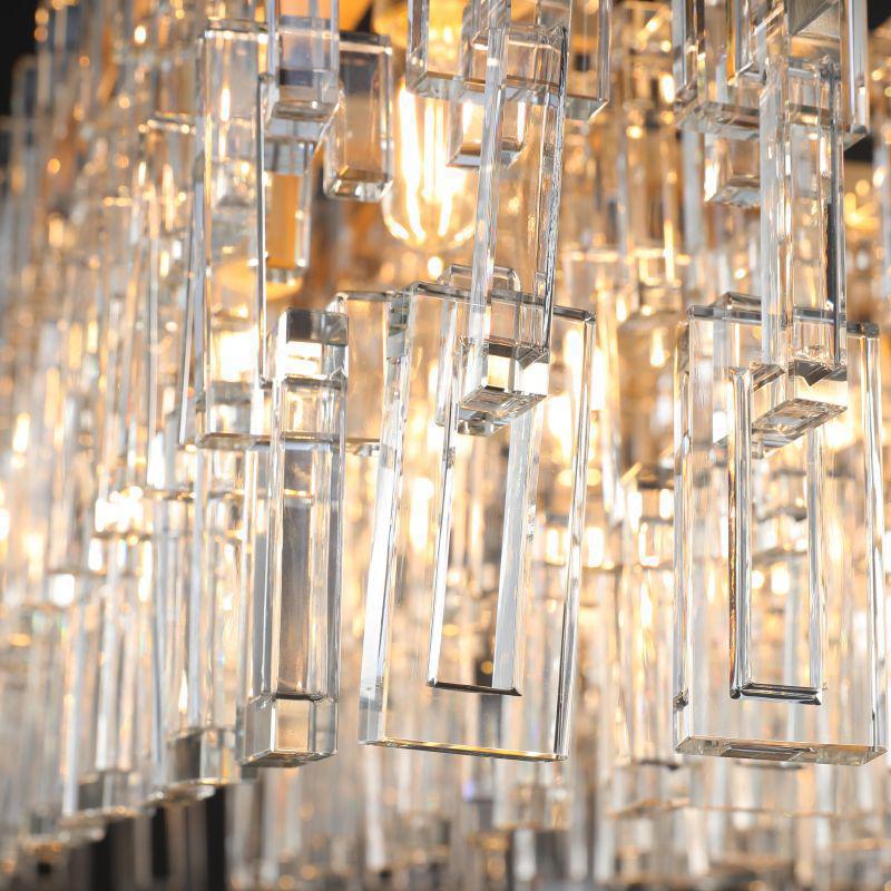 Marigan Modern Rectangular Crystal Chandelier 60" - GILDLAMPS